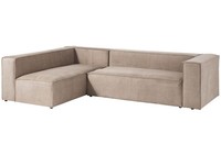 Ecksofa Eckcouch Couch Sofa L-Form Wohnlandschaft Beige Polstersofa Stoff