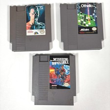 Nintendo NES Game Lot T2 Terminator 2 Mission Impossible Othello 3 Cartridges