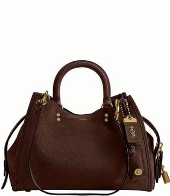 NWT COACH Rogue 31 Suede Satchel Bag Dark Choc JULY  7/1/26 RELEASE SOLD OUT