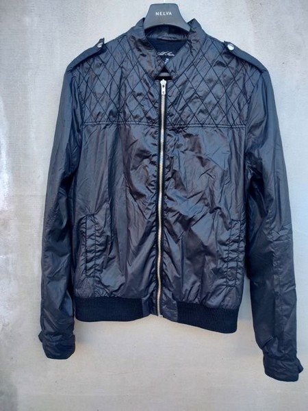 Men All Saints Bomber Black