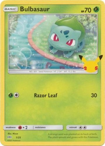 Bulbasaur - 1/25 - McDonald's 25th Anniversary Promo (Mp) McDonalds Promo Cards