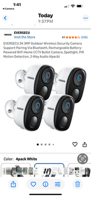 $126 Wireless Cameras Bluetooth #1 reviews Amazon 2-way audio WIFI 60% discount!