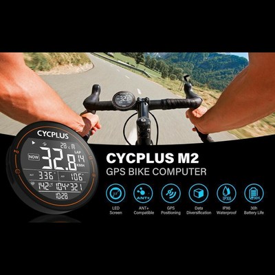 CYCPLUS M2 Bicicletta Contachilometri Cronometro Wireless50g Acrilico + Per  ABS | eBay
