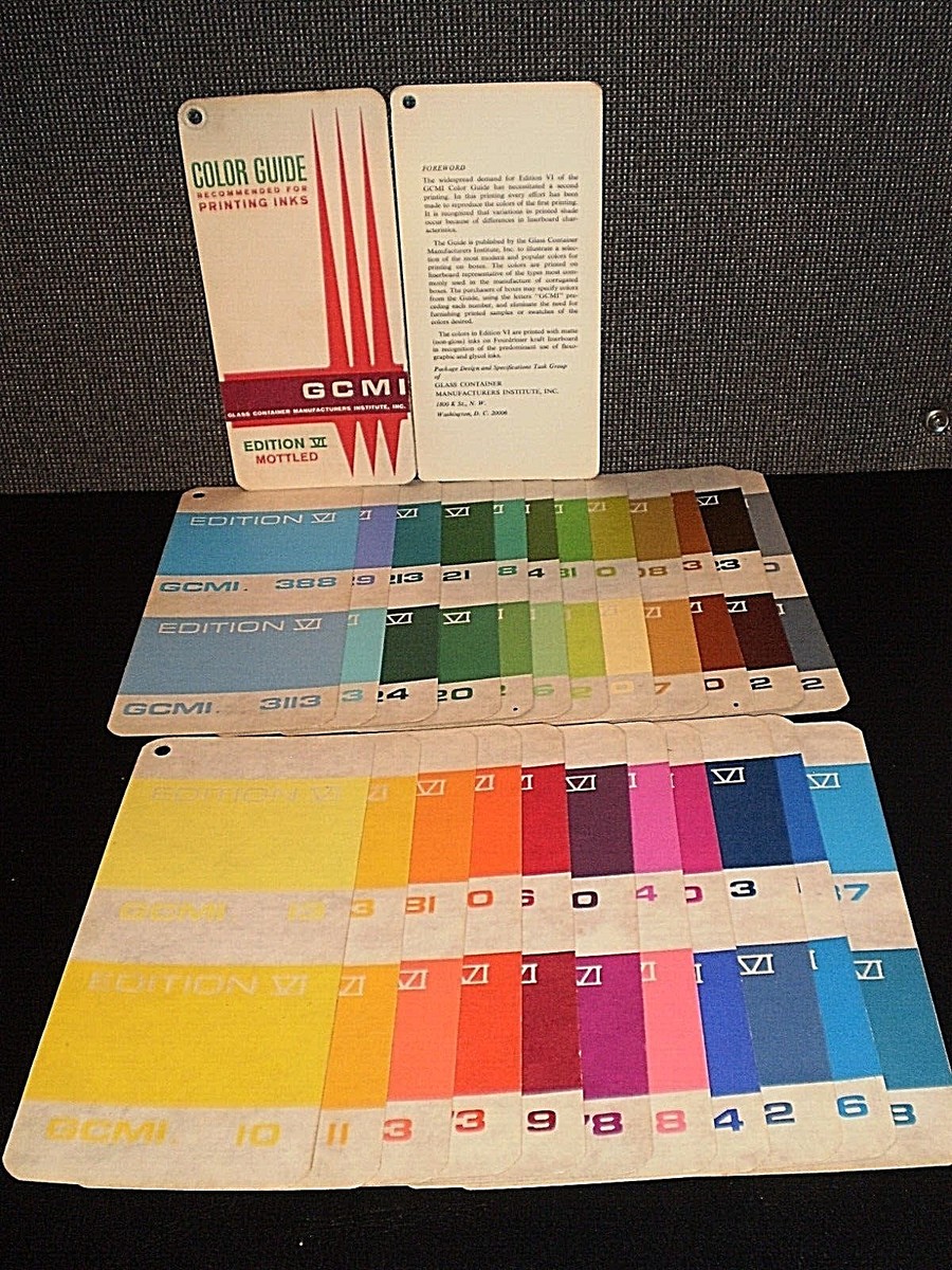 Vintage GCMI COLOR GUIDE Edition VI, Mottled, for Printing Inks | eBay