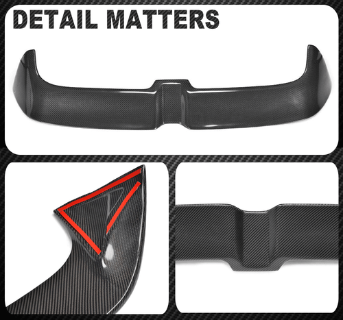 For VW GOLF 7 MK7 MK7.5 GTI R 2014-2019 REAL Carbon Fiber Rear Roof Spoiler Wing - Picture 12 of 12