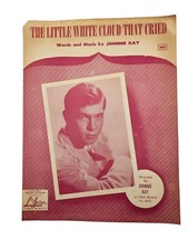 Vtg Sheet Music Little White Cloud That Cried 1951 Johnnie Ray