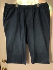Woman Within Pull On Denim Capris 28 WP Elastic Waist New
