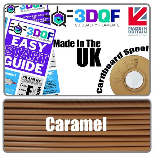 UK Manufactured Caramel Brown 3D Printing Filament 1.75mm PLA 1KG - 第 1/5 張圖片