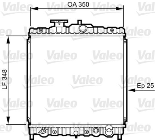 Radiateur de refroidissement moteur Valeo 731459 en aluminium pour berlines et citadines