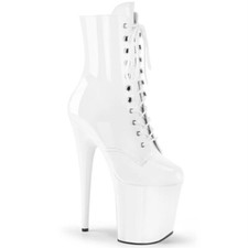 Women's Shiny Leather Nightclub High Heel Ankle Boots Pole Dance Shoes Plus Size