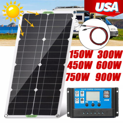 900W Portable Solar Panel,Flexible Monocrystalline Solar Panel Charger Camping