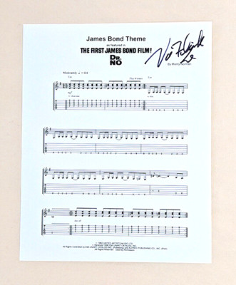 VIC FLICK SIGNED 8x10'' SHEET MUSIC PHOTO james bond 007 dr. no VICTOR auto COA