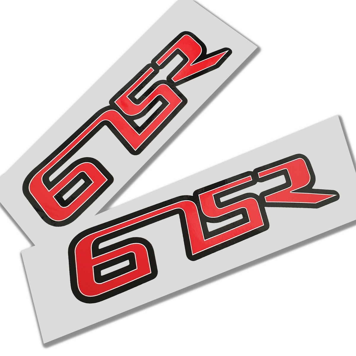 Street triple 675 R REFLECTIVE graphics stickers decals x 2 red