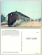 LEIGH VALLEY RAILROAD BLACK DIAMOND TRAIN @ LEIGHTON PA DEPOT Postcard U678