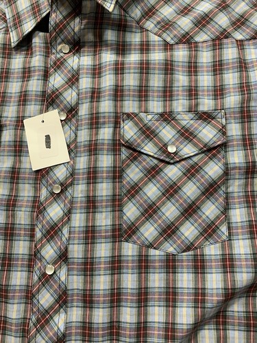 New Men's RUSTLER Short Sleeve Pearl Snap Western Shirt Sz XXL Cotton Blend - Picture 2 of 7