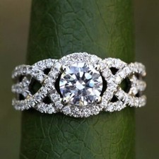 4 Ct White Treated Diamond Ring Great Luster VVS1/F Certified ! Birthday Gift