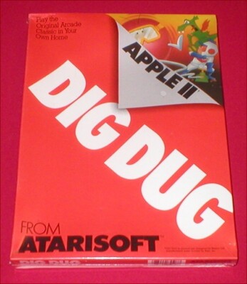 Dig Dug for the Apple II II+ IIe IIc IIgs Computer NEW SEALED