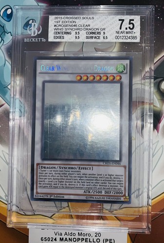💎BGS 7,5 CLEAR WING SYNCHRO DRAGON CROS-EN046 1st FIRST EDITION GHOST RARE! - Foto 7 di 12