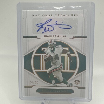 2021 Panini National Treasures Ricky Williams Signatures 24/25 Miami Dolphins