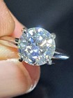 *Stunning* 2.70 Ct Round Brilliant Cut White Moissanite Ring Size 6.75. S6