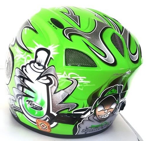 Nitro N250-VX / G-Mac / Takachi / Motorcycle Helmet - X Visor - Chrome - Picture 4 of 4