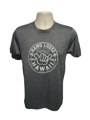 Hang Loose Hawaii Shaka Brah Adult Small Gray TShirt