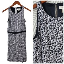 Loft Shirt Dress Size Small Petite Casual Floral Print Party Below Knee