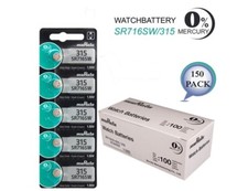 Murata 315 Watch battery - Strip of 150 Batteries