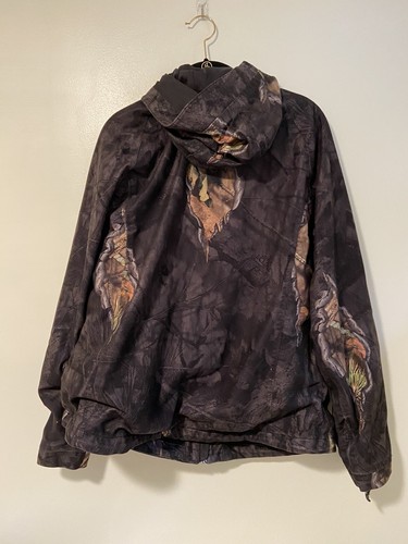 Mossy Oak Women's Camo Hooded Jacket Pink Accent Zip Up Jacket Size XL - Picture 4 of 5