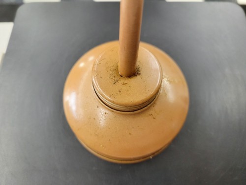 Vintage Brown Metal Thumb Pump Oil Can. Unbranded. Nice Condition - Picture 4 of 6