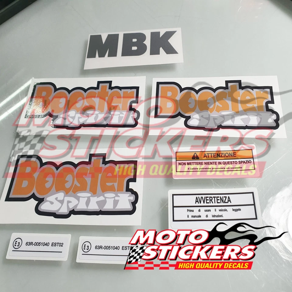 MBK Booster spirit 1997 arancio - kit replica adesivi - moto stickers