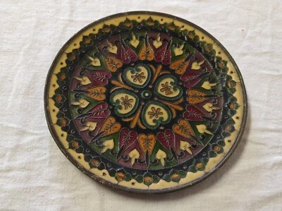 Ancienne Assiette murale décorative en cuivre 16,5 cm de diamètre - Photo 1/4
