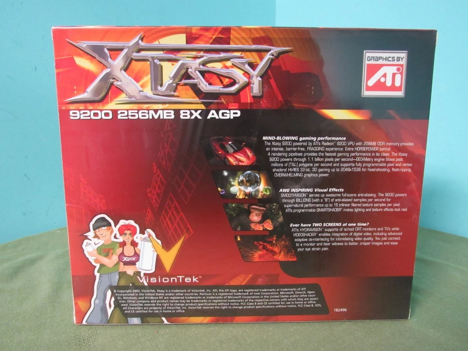 Vision Tek Xtasy ATI Radeon 9200 256MB DDR AGP 8x Vintage Computer Video Card - Image 2 of 4