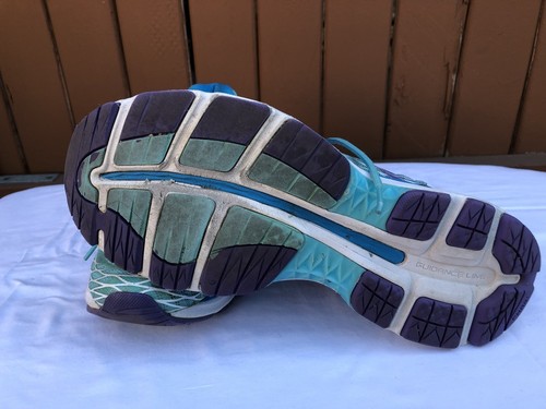 EUC ASICS T650N Gel-Nimbus 18 Women's Size US 9.5 Turquoise/Iris Athletic Shoes - Picture 9 of 10
