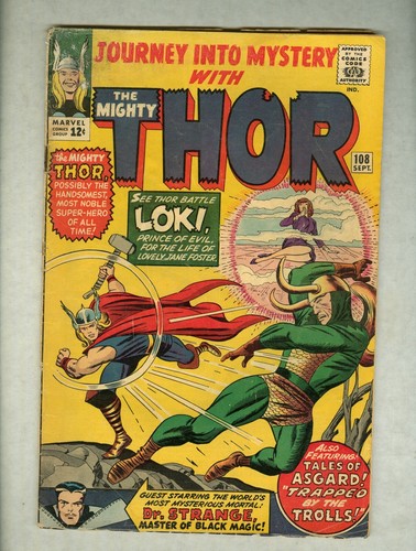 Journey Into Mystery #108 September 1964 VG- Loki, Doctor Strange - Picture 1 of 2