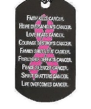 awareness CANCER PINK RIBBON HOPE pendant 2 CHARMS survive heal SET OF 2
