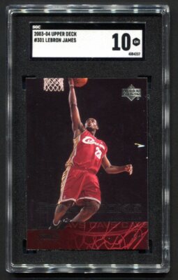 その他 UD Lebron James rookie card 301 2003 Upper Deck Lebron James Star Rookie #301 SGC 10 GEM MINT