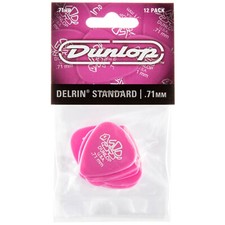 Dunlop 41P.71 Delrin Standard Guitar Picks, .71mm, Pink, 12-Pack