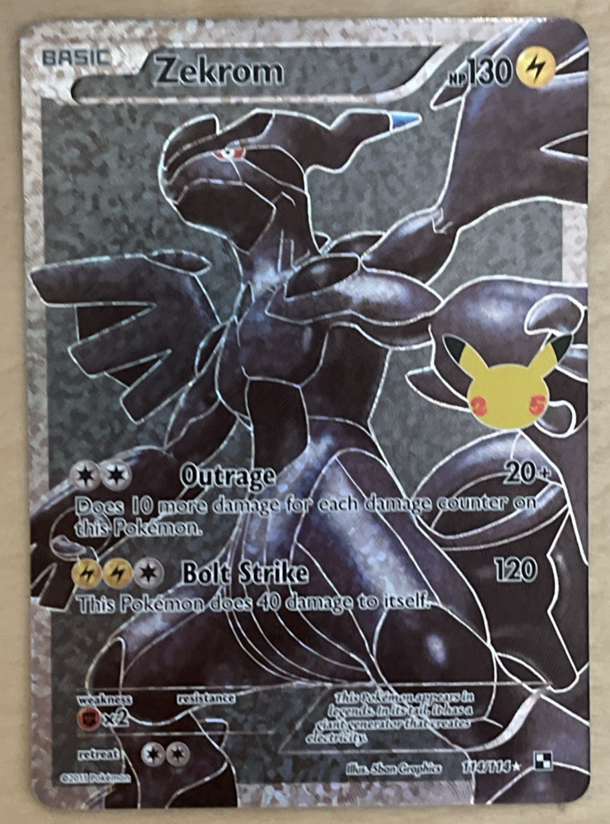 Pokemon TCG Celebrations 25th Anniversary Zekrom Full Art Holo