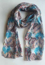 Women's Silk Mark Scarf Z&H Trends Genuine 100% Pure Silk.