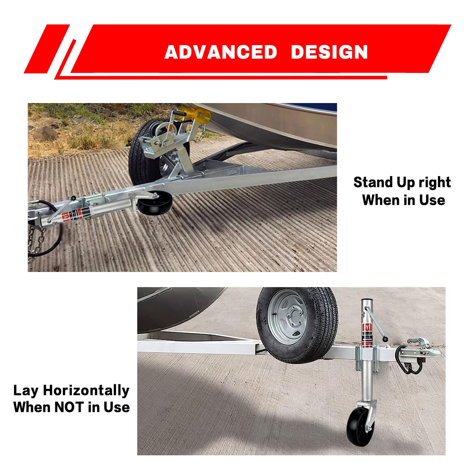 1200 LBs Bolt on Boat Tongue trailer jack，10 Inches Vertical Travel 6