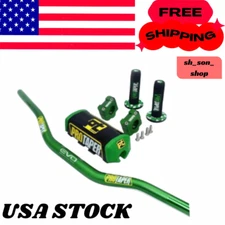 Original "Evo" PRO TAPER Handlebar Fat Bar MOUNT Clamps DIRT BIKE 1 1/8''GRIPS 