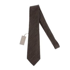 Tom Ford NWT Linen/Silk Blend Neck Tie in Olive Green/Dark Navy Textured Pattern
