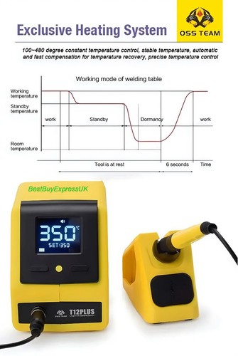T12 Plus 75W Intelligent Soldering Station w. Led Display UK - Picture 4 of 10