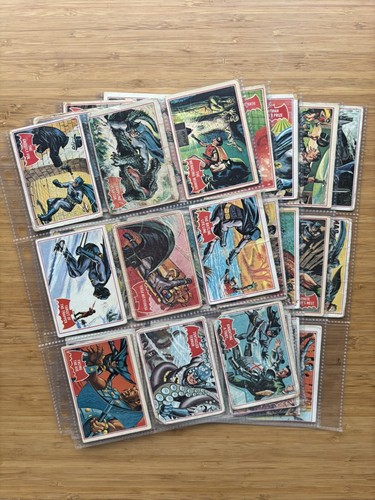 1966 TOPPS OPC O PEE CHEE BATMAN RED BAT FULL COMPLETE 44 CARD SET Riddler Joker - 第 1/11 張圖片