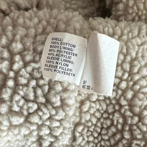 VTG Y2K Gap Brown Corduroy Fleece Lined Jacket sz L image 5