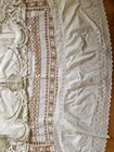 Vintage linens Repurposing A/F drawn threadwork embroiderie anglais Madeira