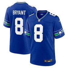 Nike Coby Bryant Royal Seattle Seahawks Throwback Player Game Jersey Women's L