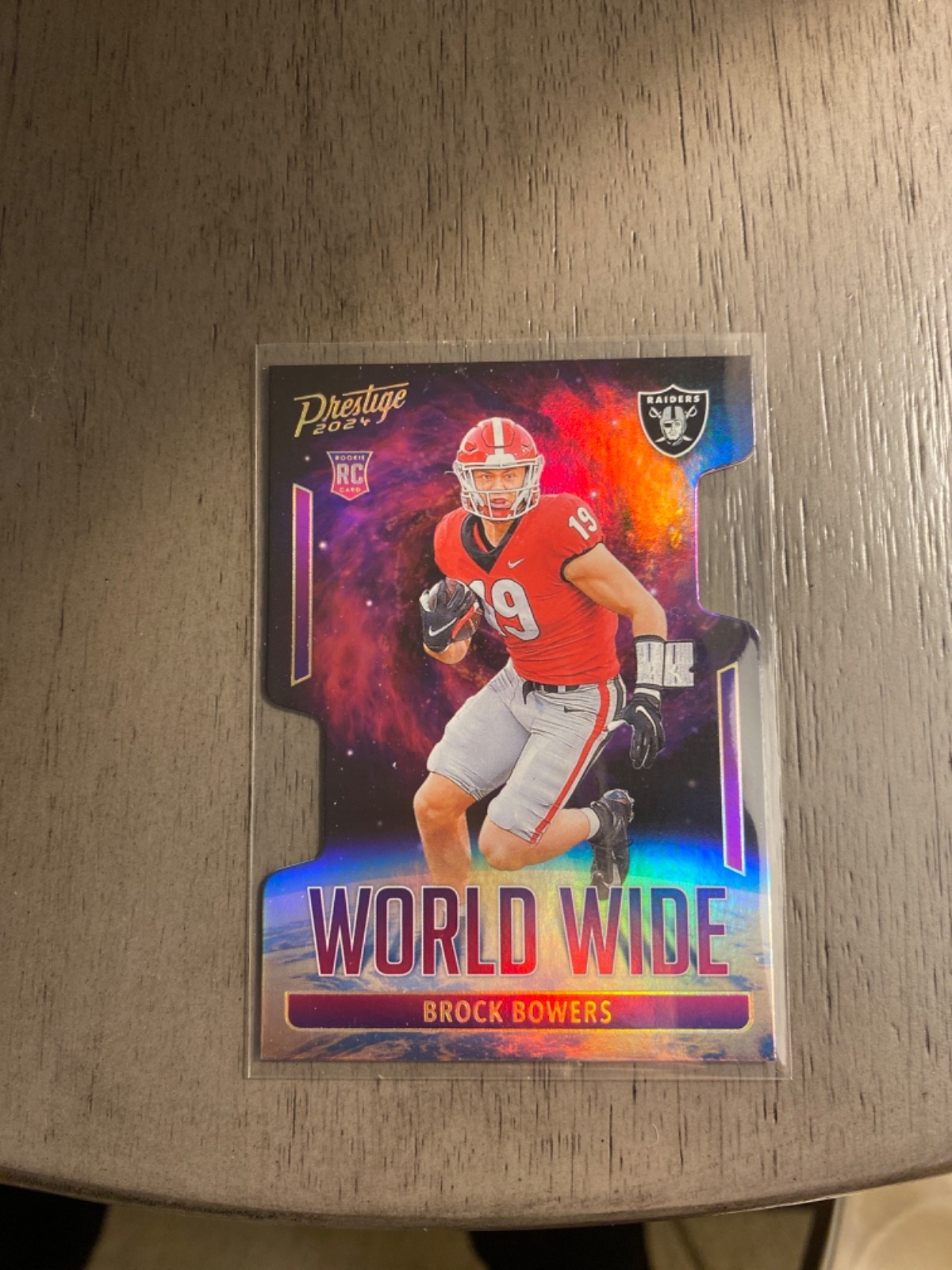 2024 Panini Prestige - BROCK BOWERS - RC World Wide Case Hit SSP Raiders #WW-BBS
