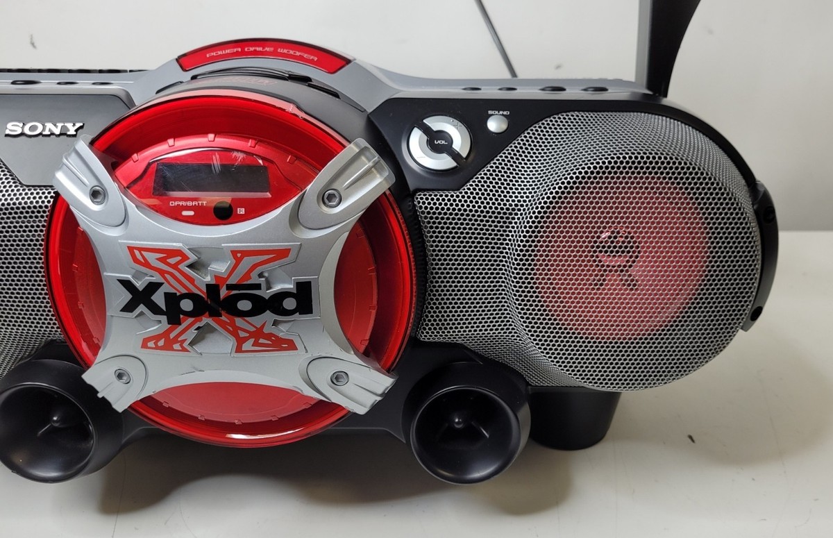 Sony Xplod CFD-G505 AM/FM Radio, CD Cassette Boom Box Tested READ